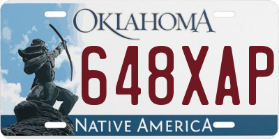 OK license plate 648XAP