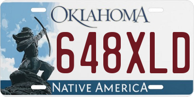 OK license plate 648XLD