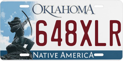 OK license plate 648XLR