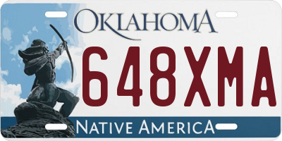 OK license plate 648XMA