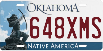 OK license plate 648XMS