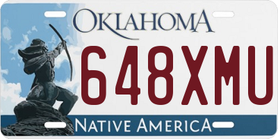 OK license plate 648XMU