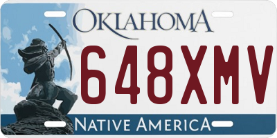 OK license plate 648XMV