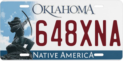OK license plate 648XNA