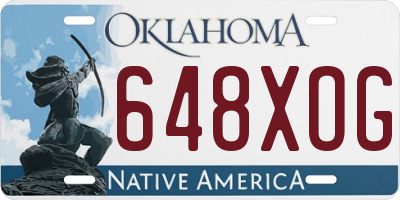 OK license plate 648XOG
