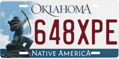 OK license plate 648XPE