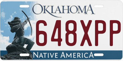 OK license plate 648XPP