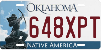 OK license plate 648XPT