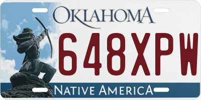 OK license plate 648XPW