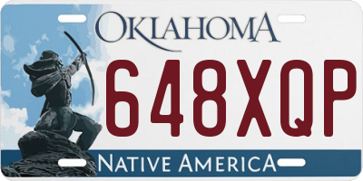 OK license plate 648XQP