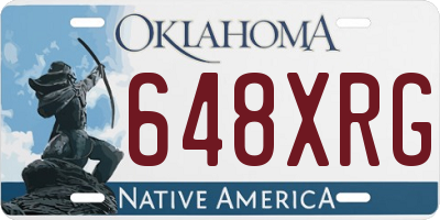 OK license plate 648XRG