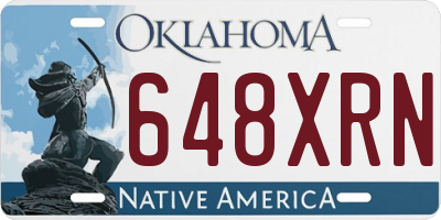 OK license plate 648XRN