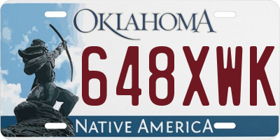 OK license plate 648XWK