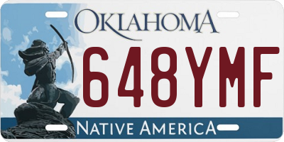 OK license plate 648YMF