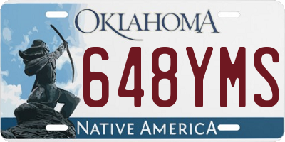 OK license plate 648YMS