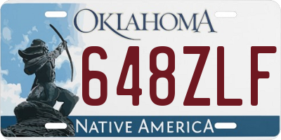 OK license plate 648ZLF