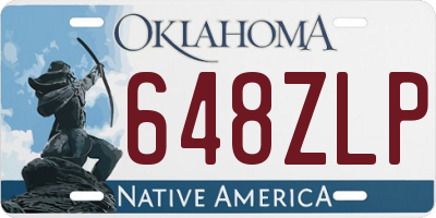 OK license plate 648ZLP