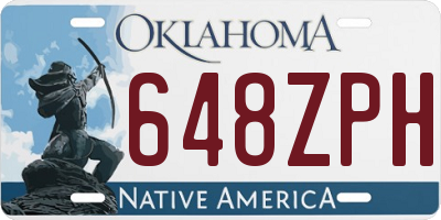 OK license plate 648ZPH