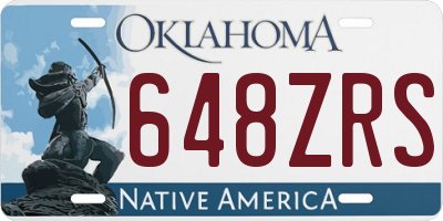 OK license plate 648ZRS