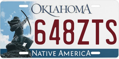 OK license plate 648ZTS