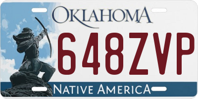 OK license plate 648ZVP