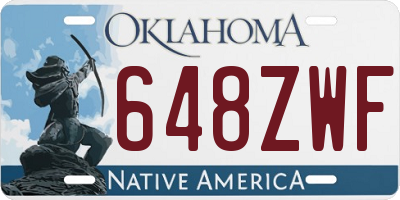 OK license plate 648ZWF