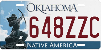 OK license plate 648ZZC