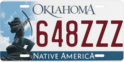 OK license plate 648ZZZ
