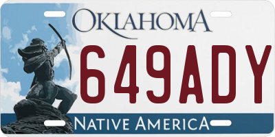 OK license plate 649ADY