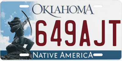 OK license plate 649AJT