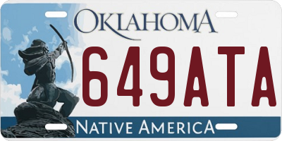 OK license plate 649ATA