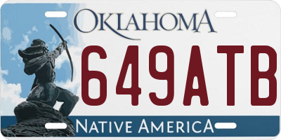 OK license plate 649ATB