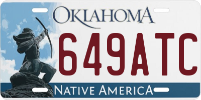 OK license plate 649ATC