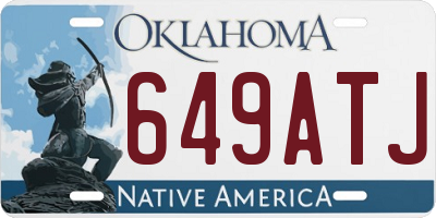 OK license plate 649ATJ