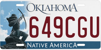 OK license plate 649CGU