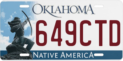OK license plate 649CTD