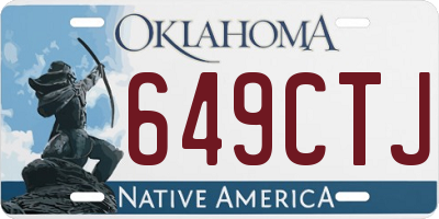 OK license plate 649CTJ