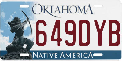 OK license plate 649DYB