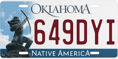 OK license plate 649DYI