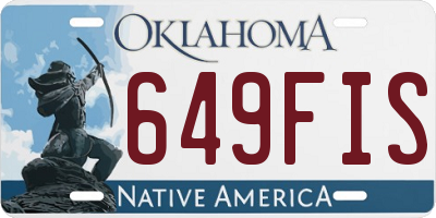 OK license plate 649FIS