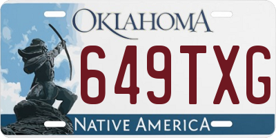 OK license plate 649TXG
