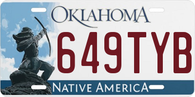 OK license plate 649TYB