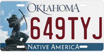OK license plate 649TYJ