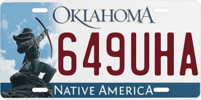 OK license plate 649UHA