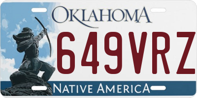 OK license plate 649VRZ
