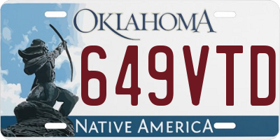 OK license plate 649VTD