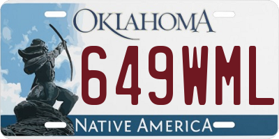 OK license plate 649WML