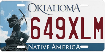 OK license plate 649XLM