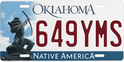 OK license plate 649YMS