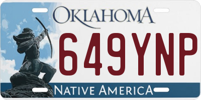 OK license plate 649YNP